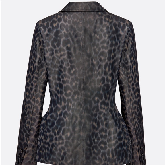 Dior bar jacket in leopard grey canvas - Picture 7 of 7